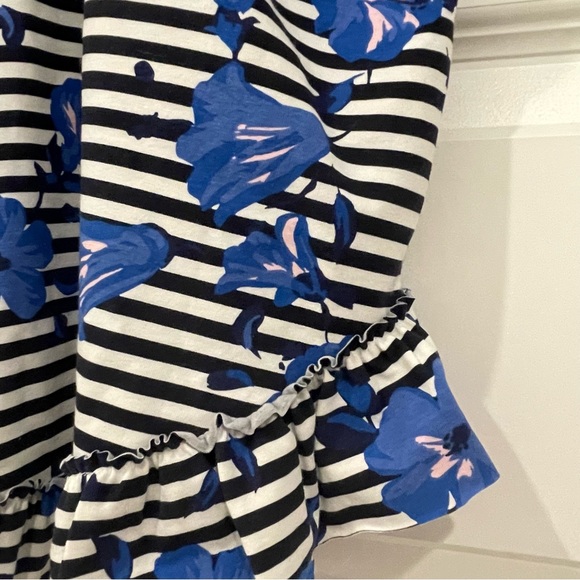 Kate Spade Hibiscus Striped Tank Top Rich Navy California Dreaming Size XS - Picture 3 of 7